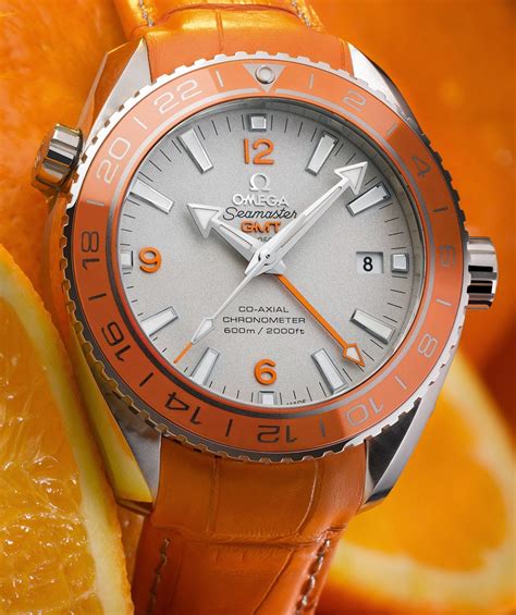 omega seamaster planet ocean grey orange|omega seamaster planet ocean chronometer.